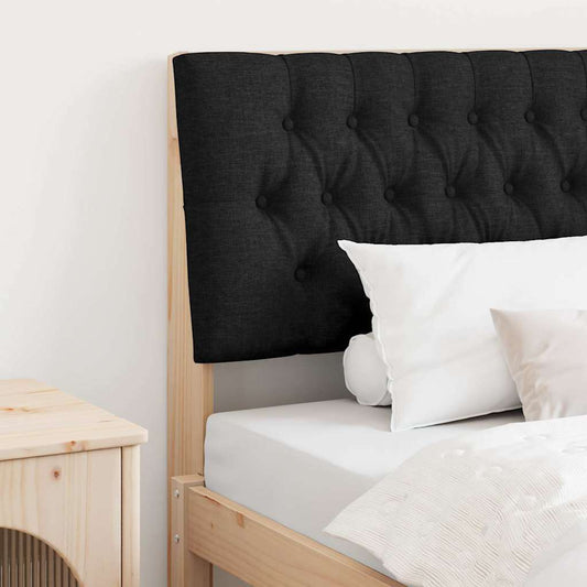 Gestoffeerd hoofdbord Zwart 100 cm Massief grenenhout is nu te koop bij PeponiXL, paradijselijk wonen!