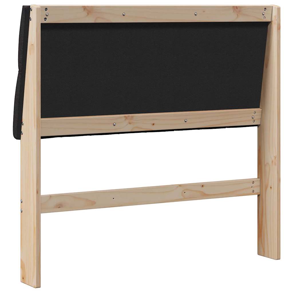 Gestoffeerd hoofdbord Zwart 100 cm Massief grenenhout is nu te koop bij PeponiXL, paradijselijk wonen!
