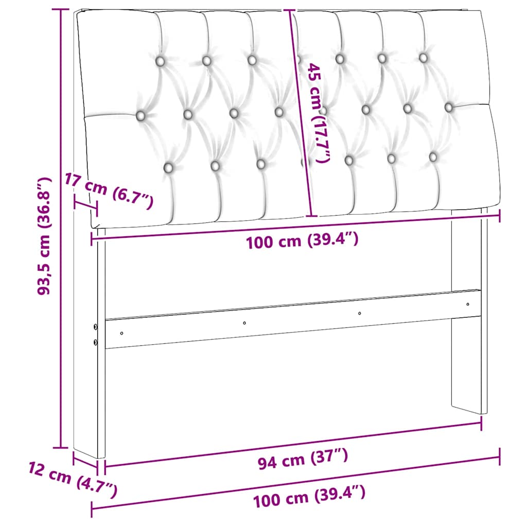 Gestoffeerd hoofdbord Zwart 100 cm Massief grenenhout is nu te koop bij PeponiXL, paradijselijk wonen!