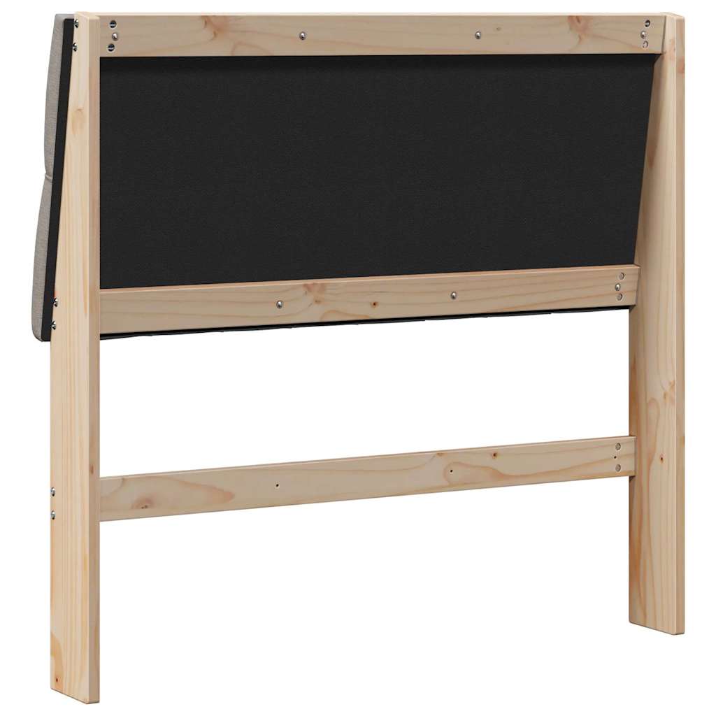 Gestoffeerd hoofdbord Taupe 100 cm Massief grenenhout is nu te koop bij PeponiXL, paradijselijk wonen!