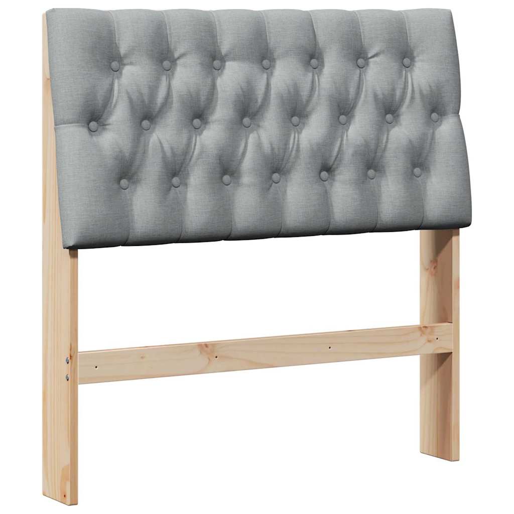 Gestoffeerd hoofdbord Lichtgrijs 90 cm Massief grenenhout is nu te koop bij PeponiXL, paradijselijk wonen!