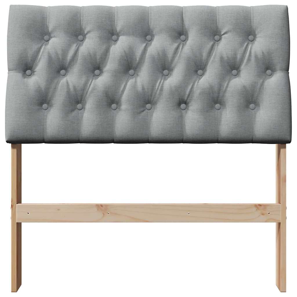 Gestoffeerd hoofdbord Lichtgrijs 90 cm Massief grenenhout is nu te koop bij PeponiXL, paradijselijk wonen!