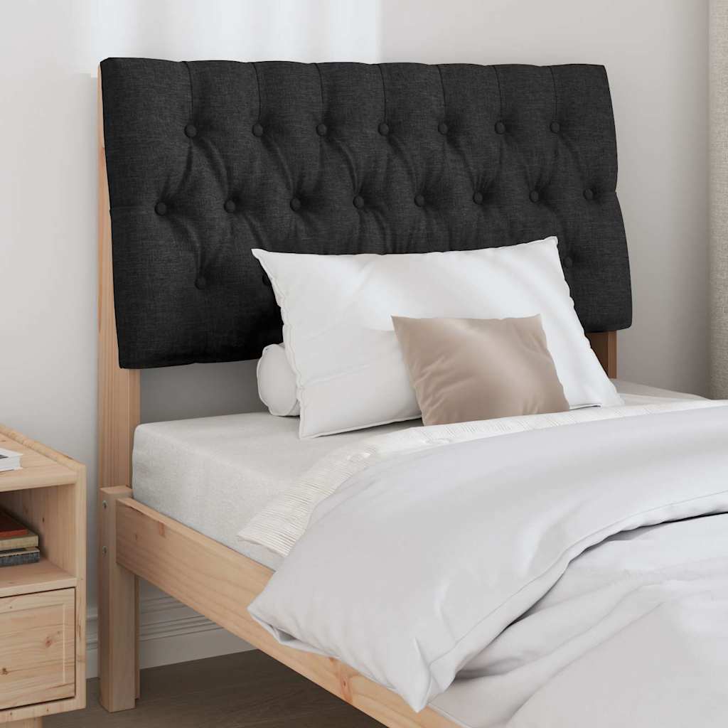 Gestoffeerd hoofdbord Zwart 90 cm Massief grenenhout is nu te koop bij PeponiXL, paradijselijk wonen!