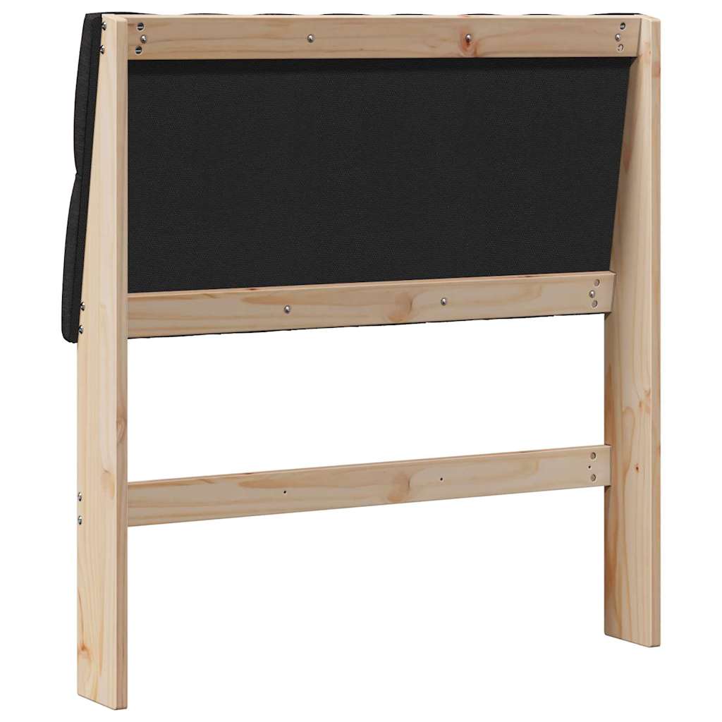 Gestoffeerd hoofdbord Zwart 90 cm Massief grenenhout is nu te koop bij PeponiXL, paradijselijk wonen!