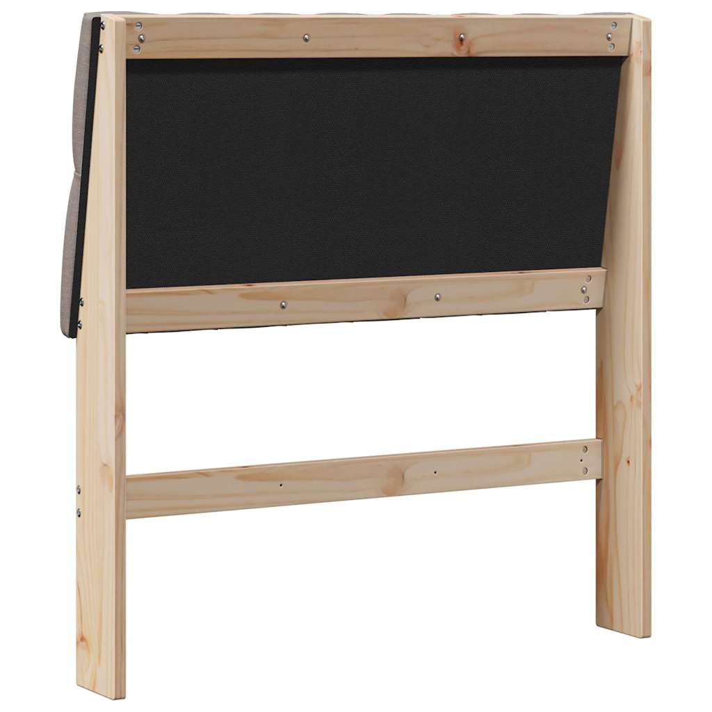 Gestoffeerd hoofdbord Taupe 90 cm Massief grenenhout is nu te koop bij PeponiXL, paradijselijk wonen!