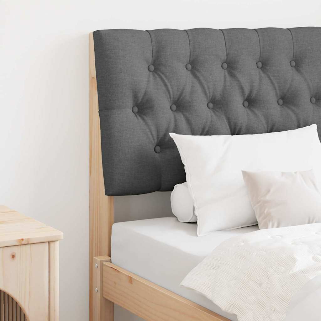 Gestoffeerd hoofdbord Donkergrijs 80 cm Massief grenenhout is nu te koop bij PeponiXL, paradijselijk wonen!