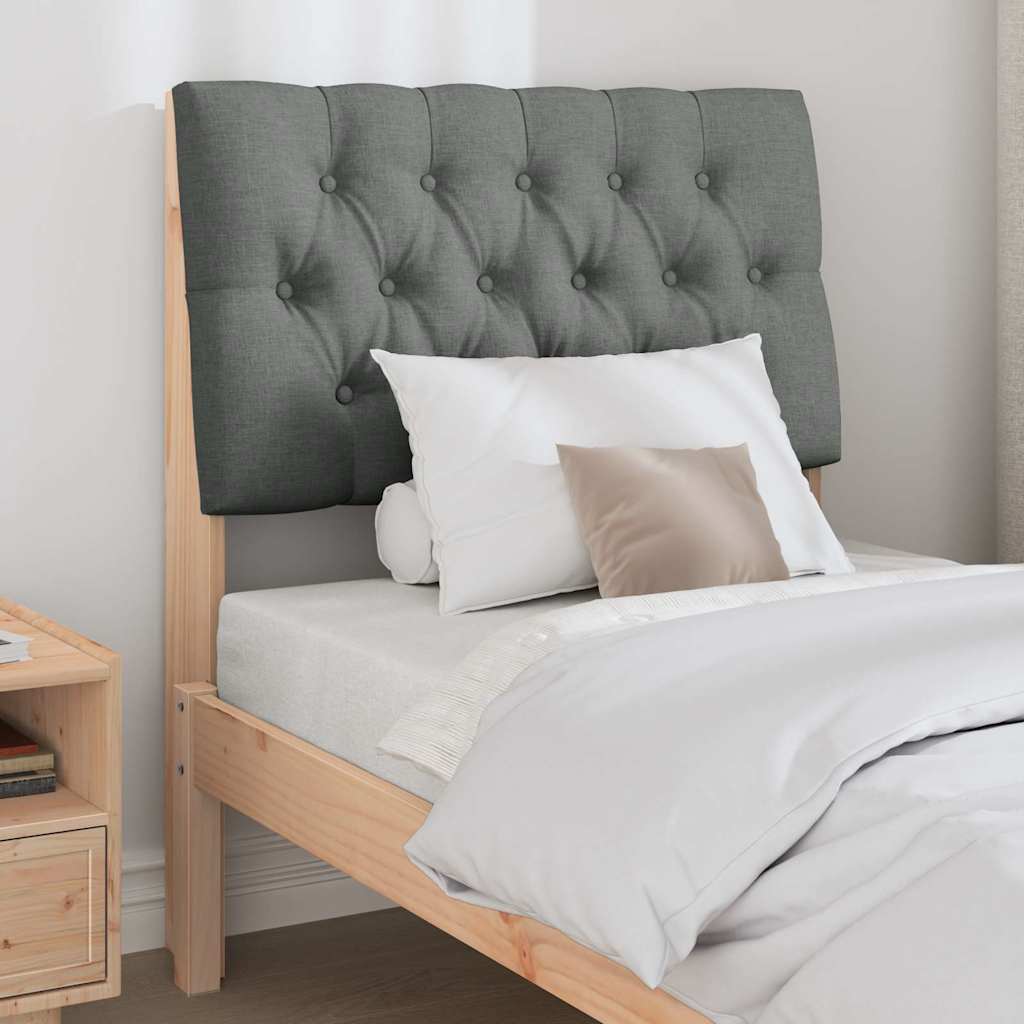 Gestoffeerd hoofdbord Donkergrijs 80 cm Massief grenenhout is nu te koop bij PeponiXL, paradijselijk wonen!