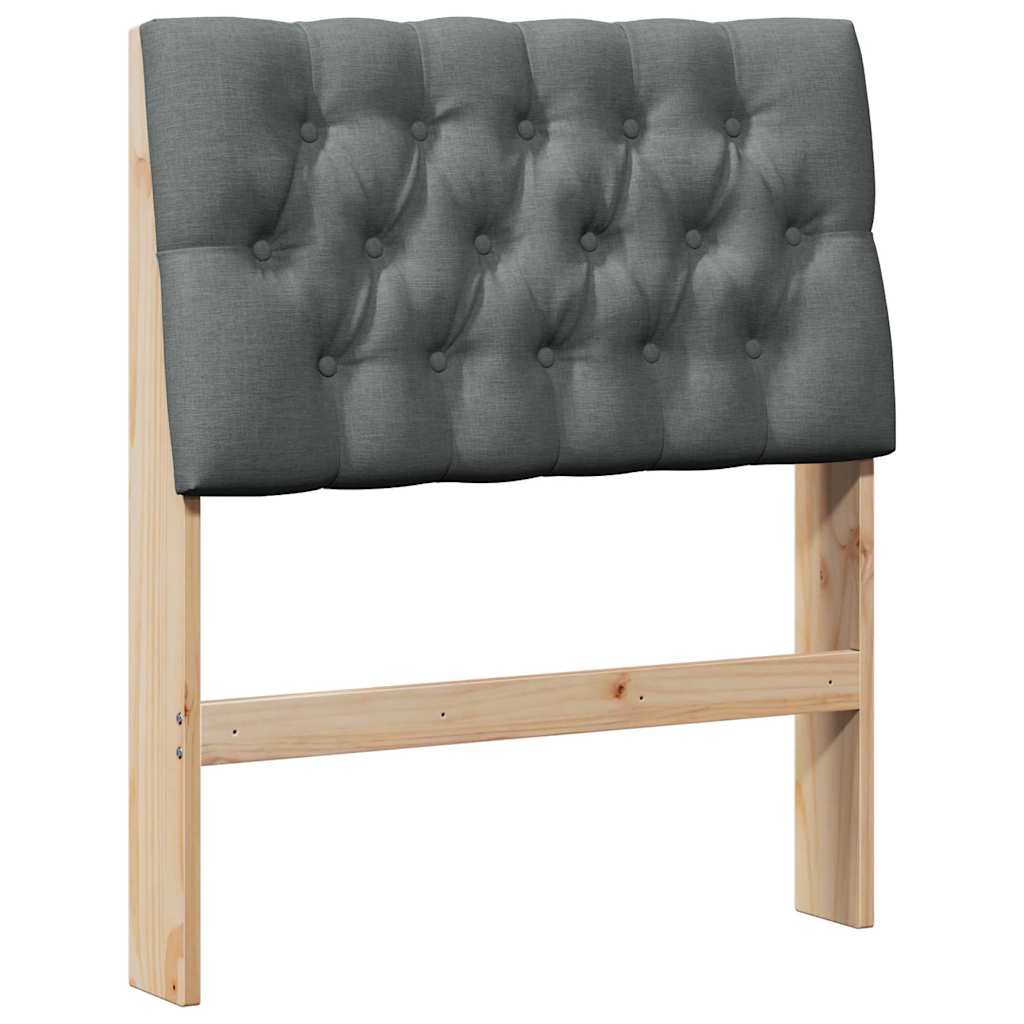 Gestoffeerd hoofdbord Donkergrijs 75 cm Massief grenenhout is nu te koop bij PeponiXL, paradijselijk wonen!