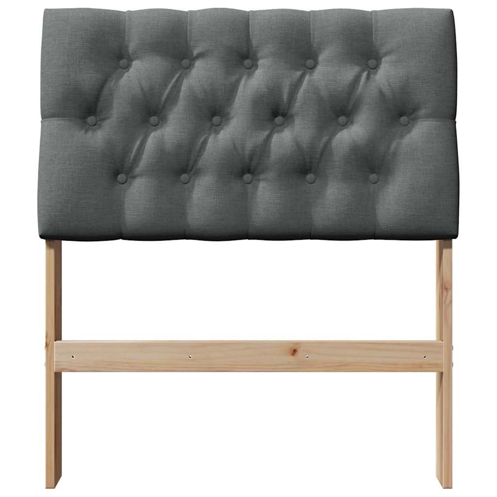 Gestoffeerd hoofdbord Donkergrijs 75 cm Massief grenenhout is nu te koop bij PeponiXL, paradijselijk wonen!