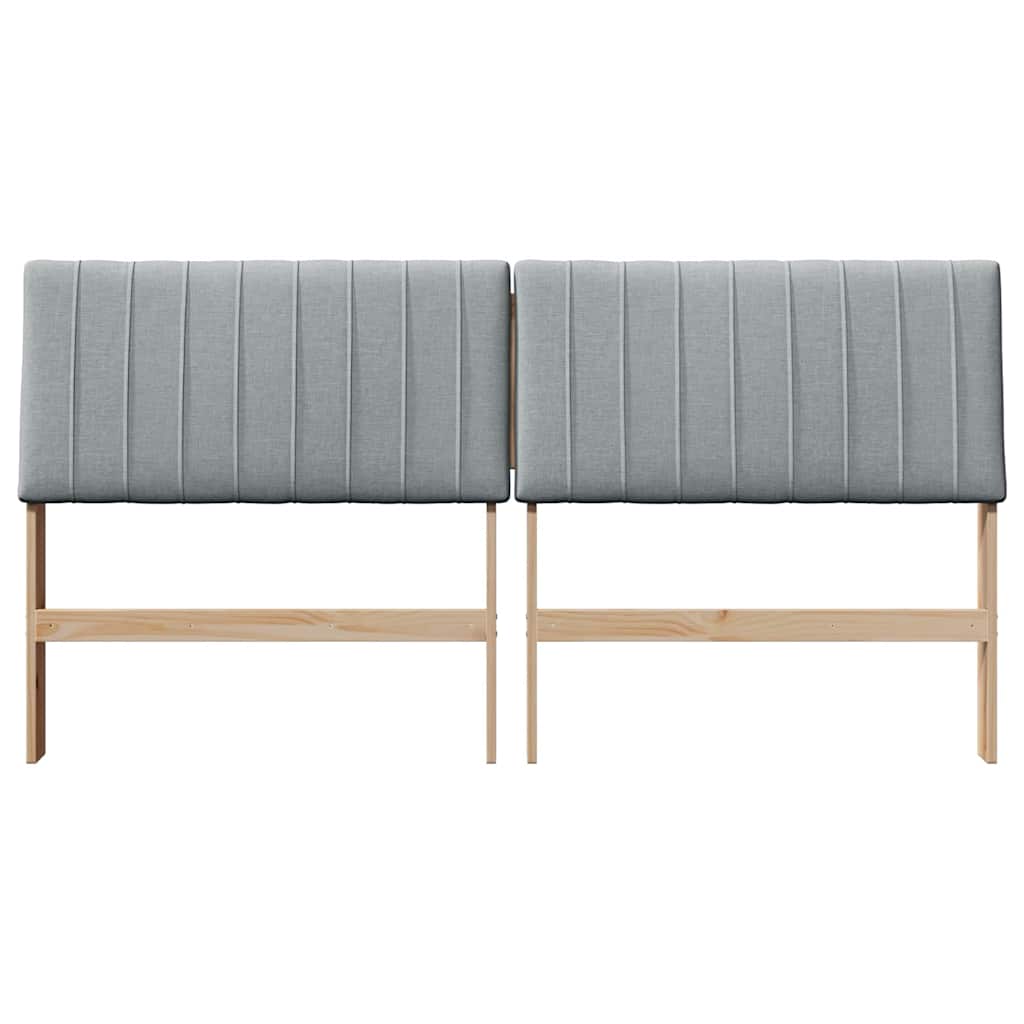 Gestoffeerd hoofdbord Lichtgrijs 200 cm Massief grenenhout is nu te koop bij PeponiXL, paradijselijk wonen!