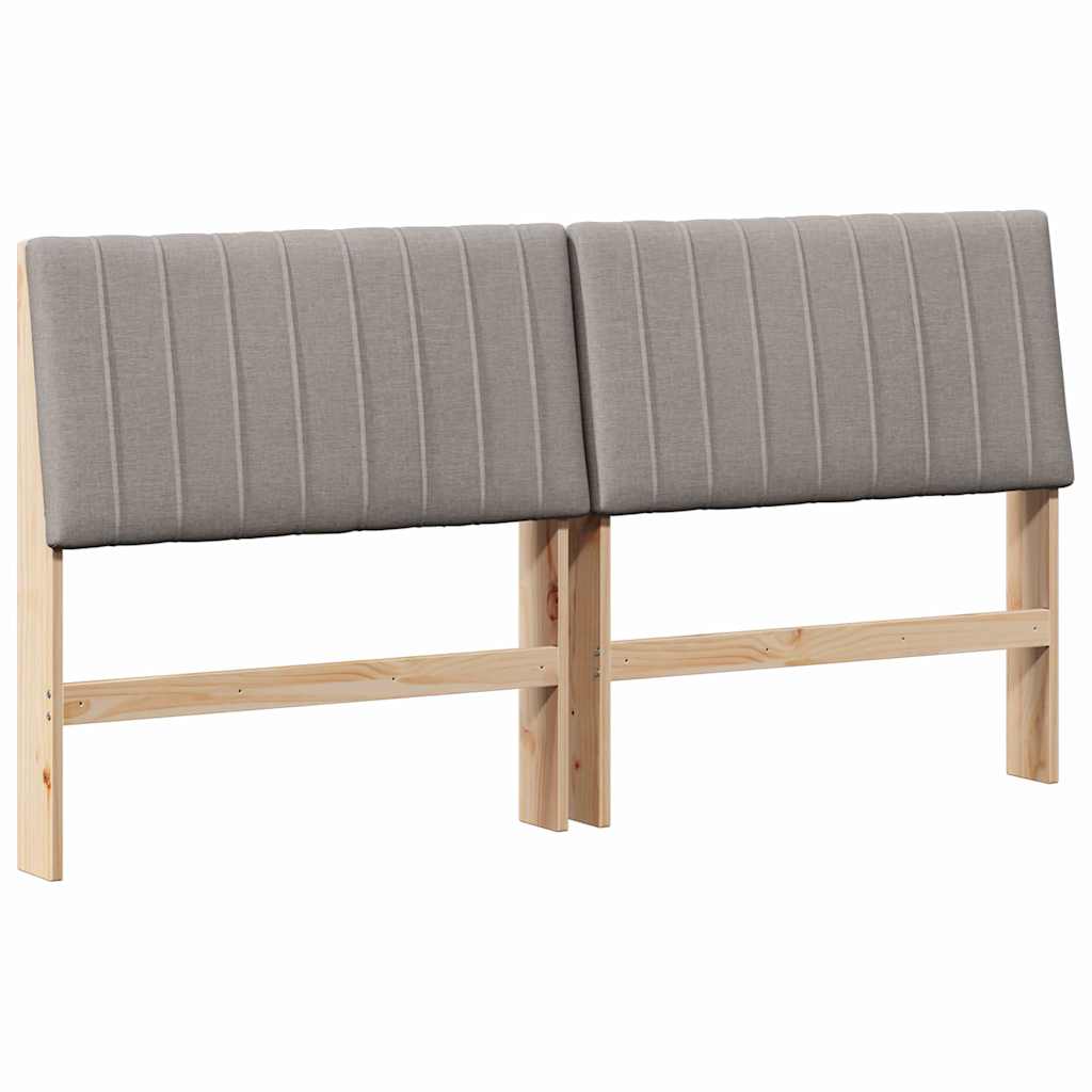 Gestoffeerd hoofdbord Taupe 180 cm Massief grenenhout is nu te koop bij PeponiXL, paradijselijk wonen!