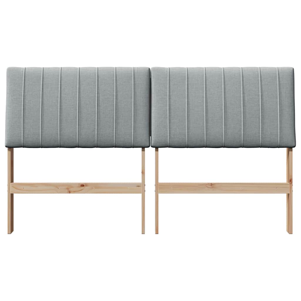 Gestoffeerd hoofdbord Lichtgrijs 160 cm Massief grenenhout is nu te koop bij PeponiXL, paradijselijk wonen!