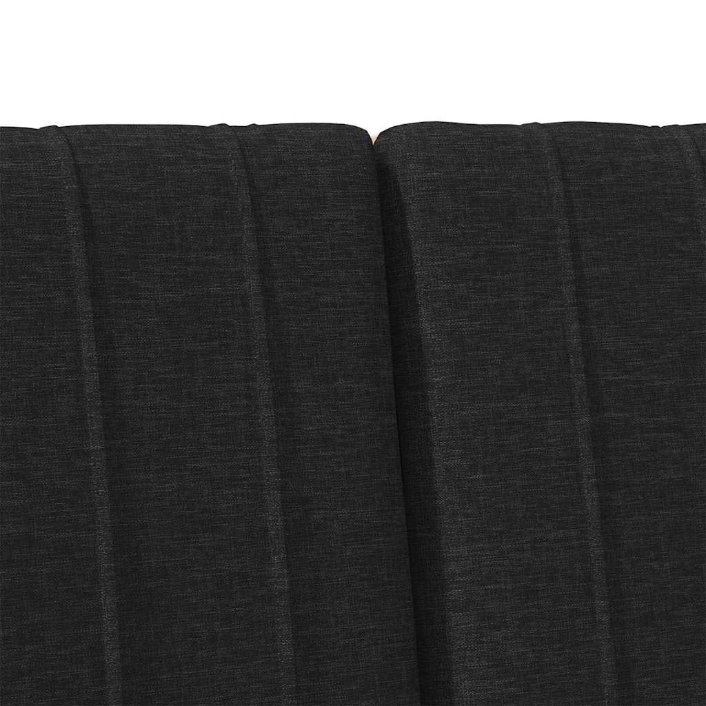 Gestoffeerd hoofdbord Zwart 160 cm Massief grenenhout is nu te koop bij PeponiXL, paradijselijk wonen!