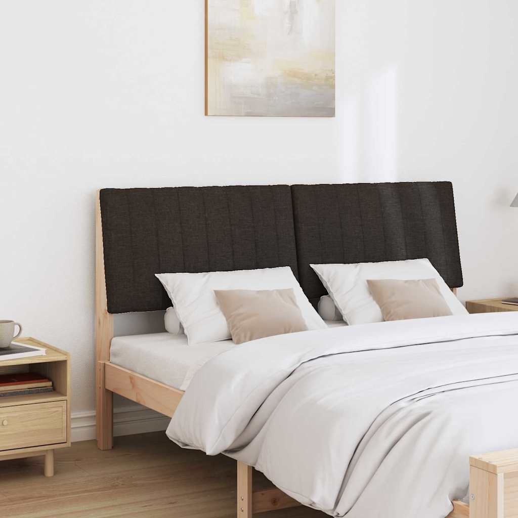 Gestoffeerd hoofdbord Zwart 160 cm Massief grenenhout is nu te koop bij PeponiXL, paradijselijk wonen!