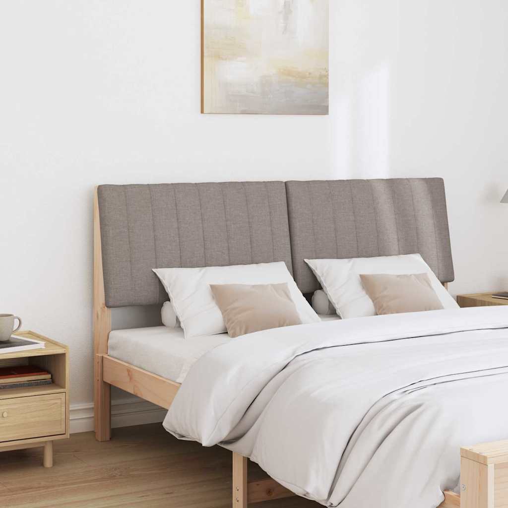 Gestoffeerd hoofdbord Taupe 160 cm Massief grenenhout is nu te koop bij PeponiXL, paradijselijk wonen!