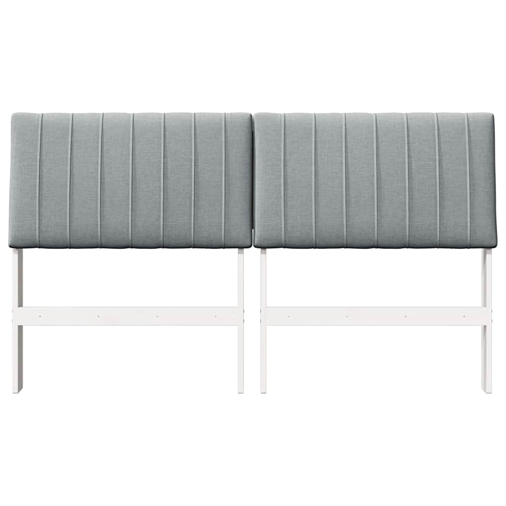 Gestoffeerd hoofdbord Lichtgrijs 160 cm Massief grenenhout is nu te koop bij PeponiXL, paradijselijk wonen!