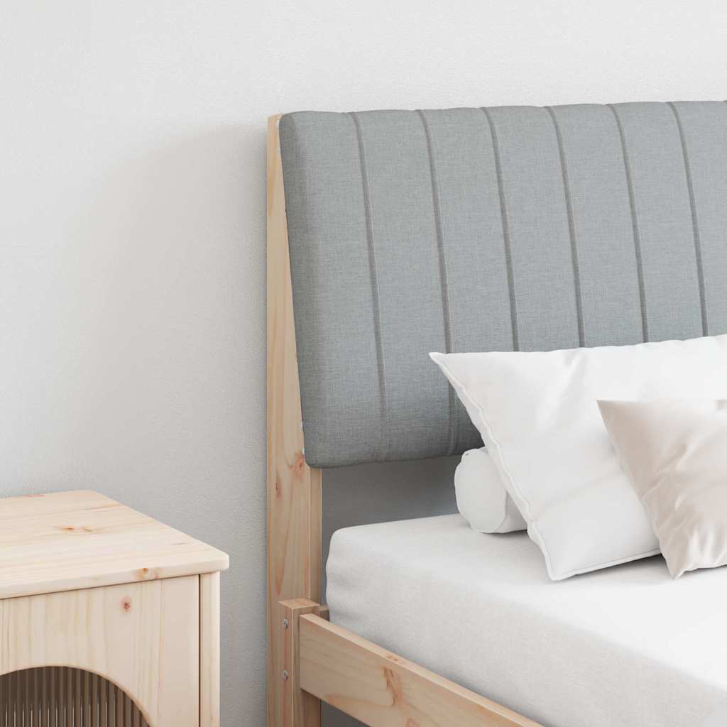 Gestoffeerd hoofdbord Lichtgrijs 150 cm Massief grenenhout is nu te koop bij PeponiXL, paradijselijk wonen!