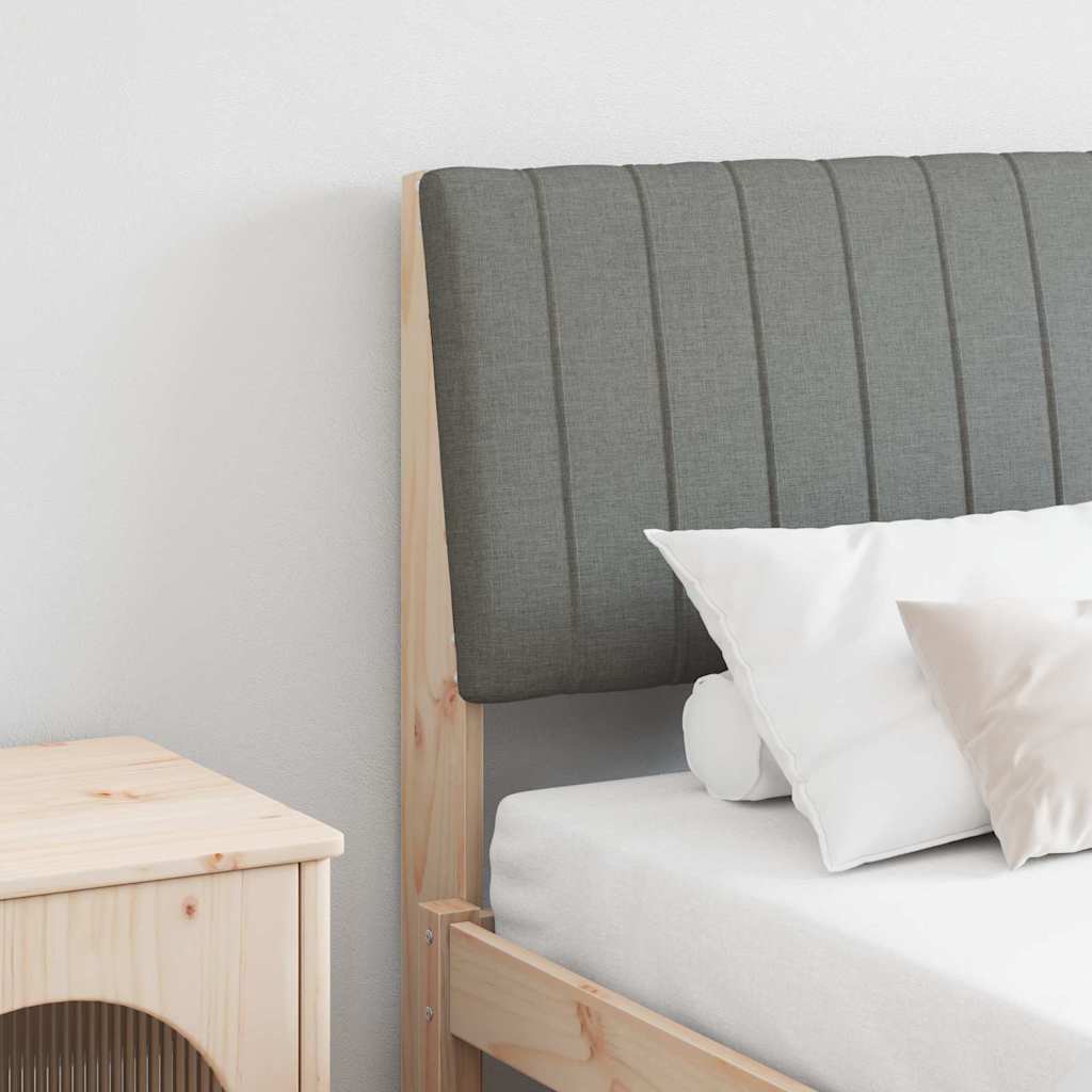 Gestoffeerd hoofdbord Donkergrijs 150 cm Massief grenenhout is nu te koop bij PeponiXL, paradijselijk wonen!