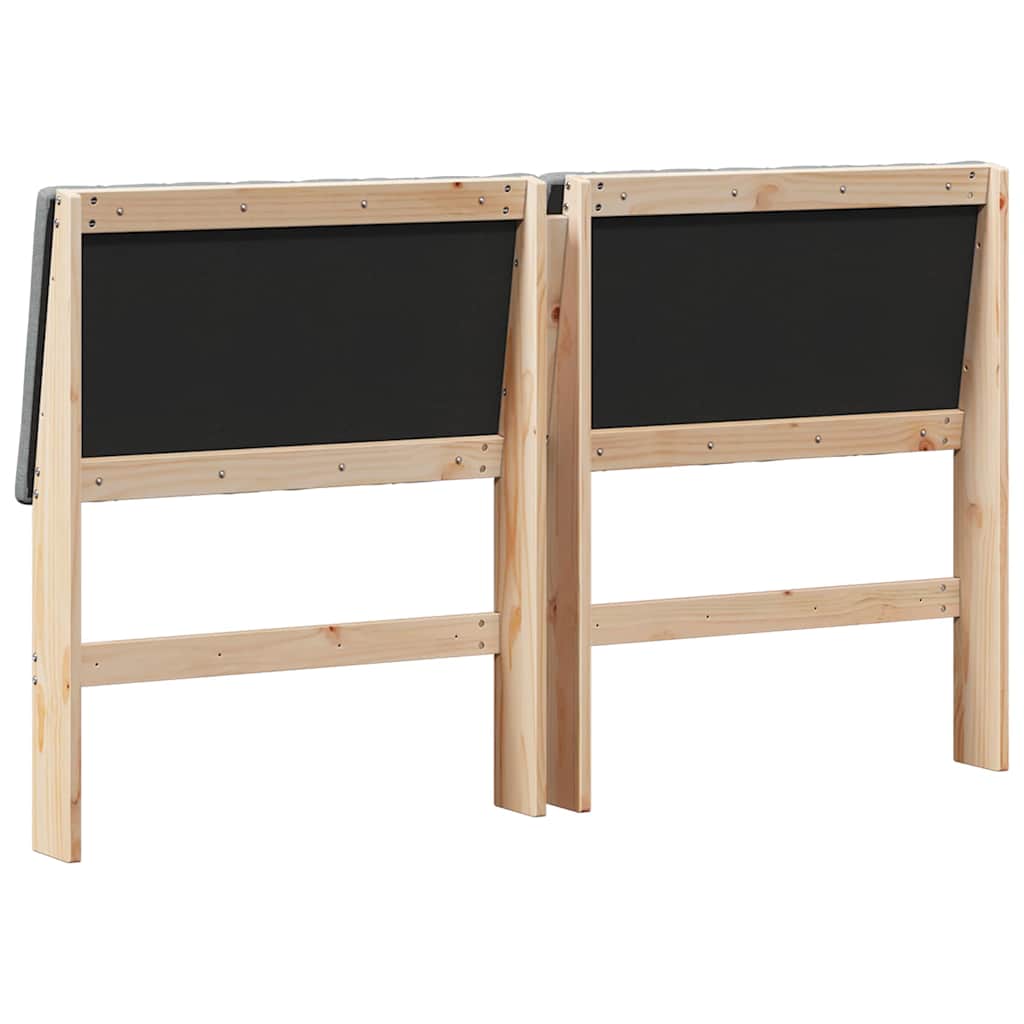 Gestoffeerd hoofdbord Donkergrijs 150 cm Massief grenenhout is nu te koop bij PeponiXL, paradijselijk wonen!