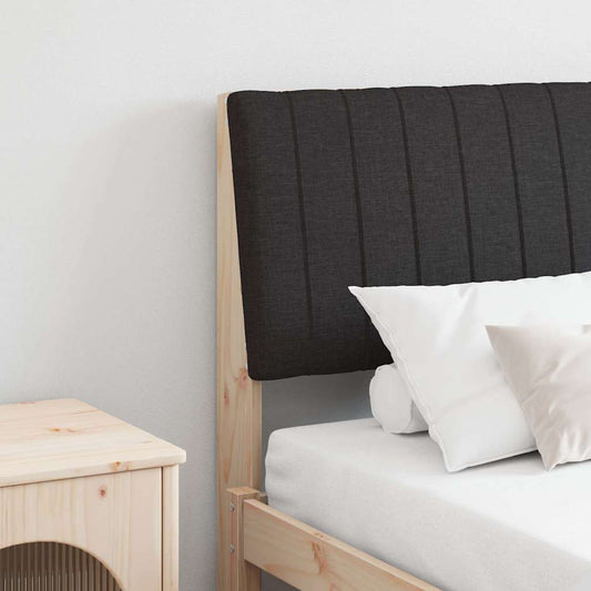 Gestoffeerd hoofdbord Zwart 150 cm Massief grenenhout is nu te koop bij PeponiXL, paradijselijk wonen!