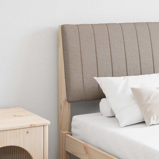 Gestoffeerd hoofdbord Taupe 150 cm Massief grenenhout is nu te koop bij PeponiXL, paradijselijk wonen!
