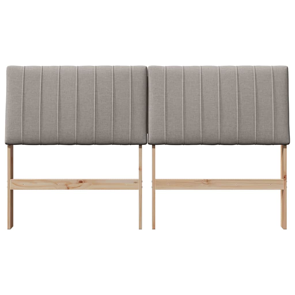 Gestoffeerd hoofdbord Taupe 150 cm Massief grenenhout is nu te koop bij PeponiXL, paradijselijk wonen!