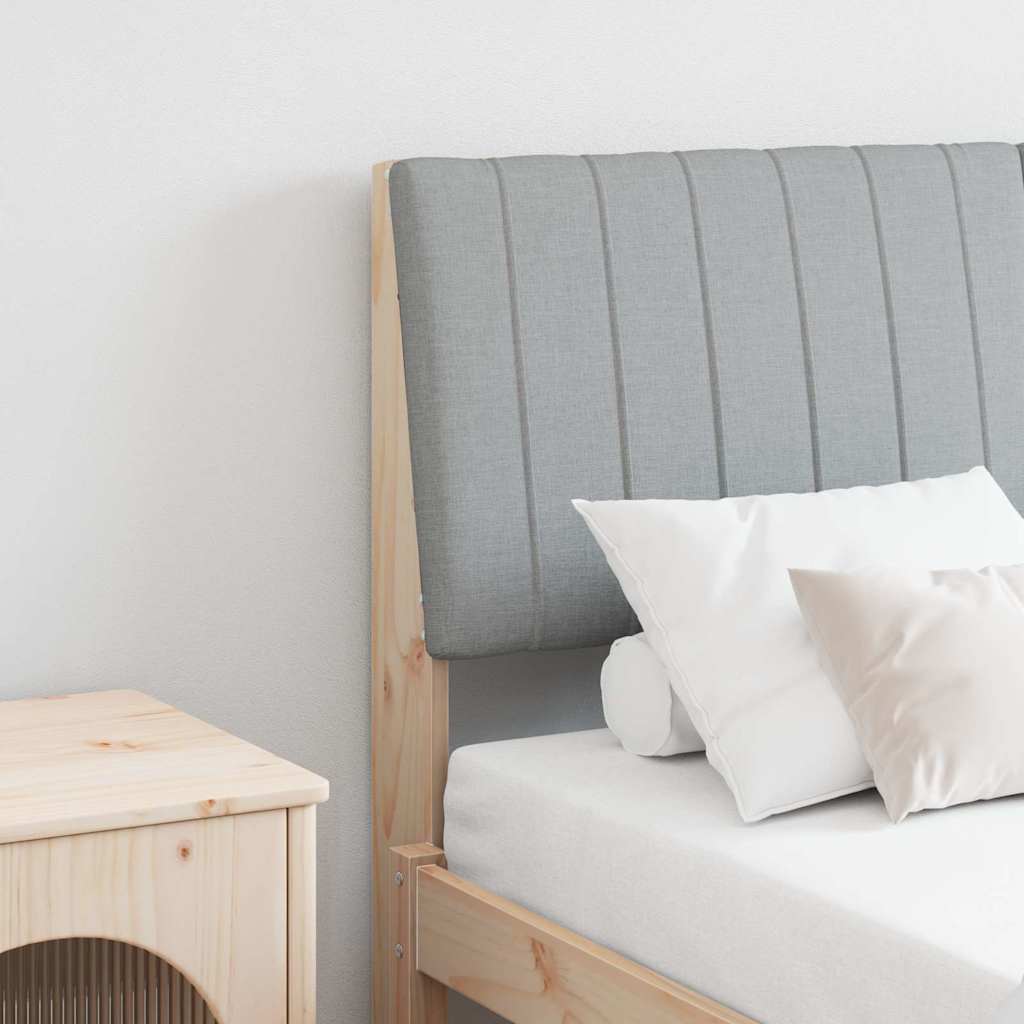 Gestoffeerd hoofdbord Lichtgrijs 140 cm Massief grenenhout is nu te koop bij PeponiXL, paradijselijk wonen!