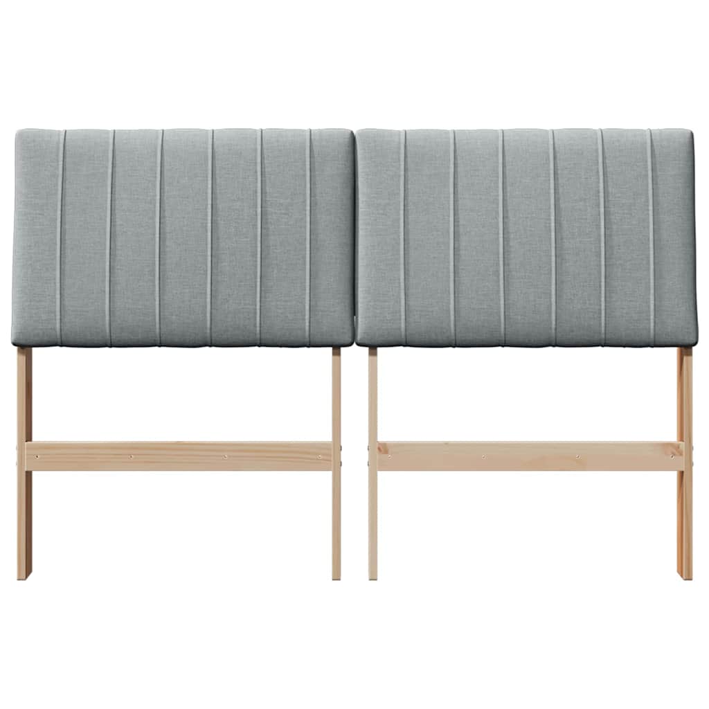 Gestoffeerd hoofdbord Lichtgrijs 140 cm Massief grenenhout is nu te koop bij PeponiXL, paradijselijk wonen!