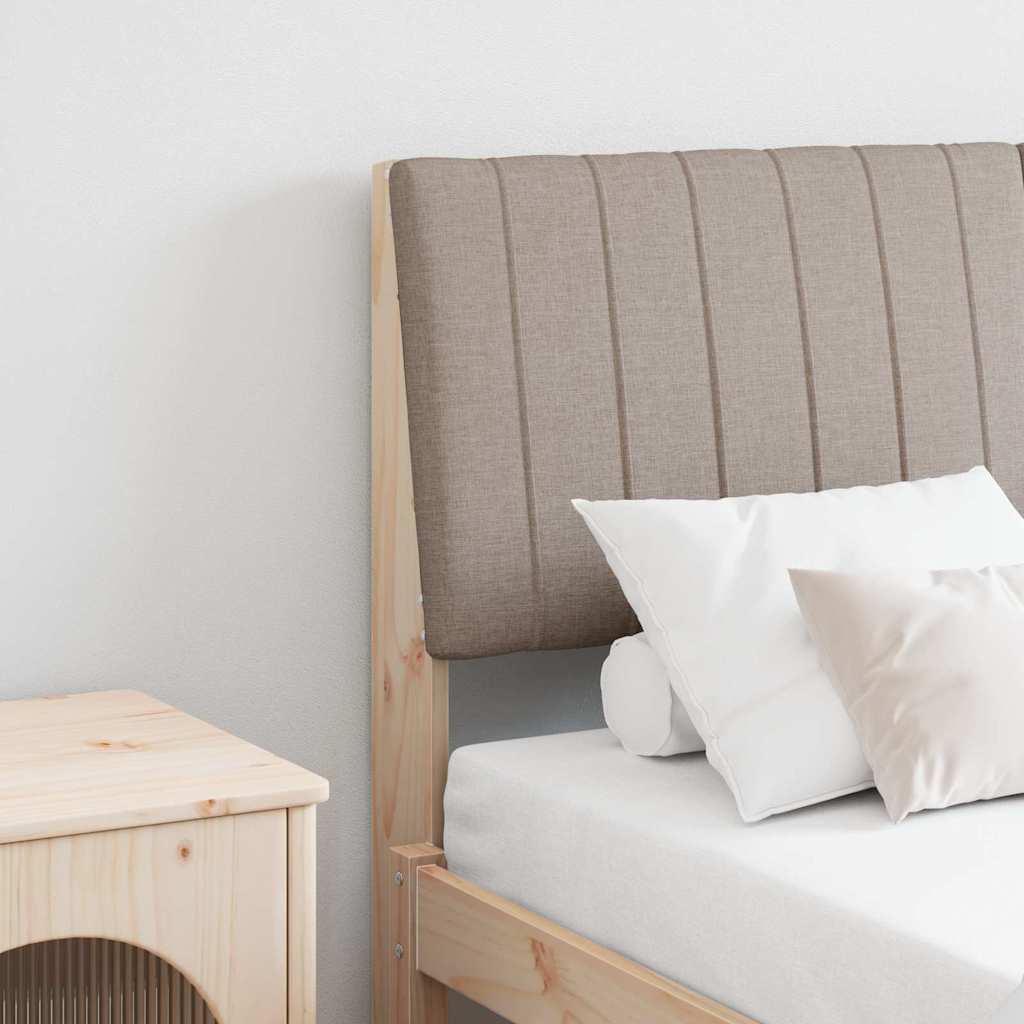Gestoffeerd hoofdbord Taupe 140 cm Massief grenenhout is nu te koop bij PeponiXL, paradijselijk wonen!
