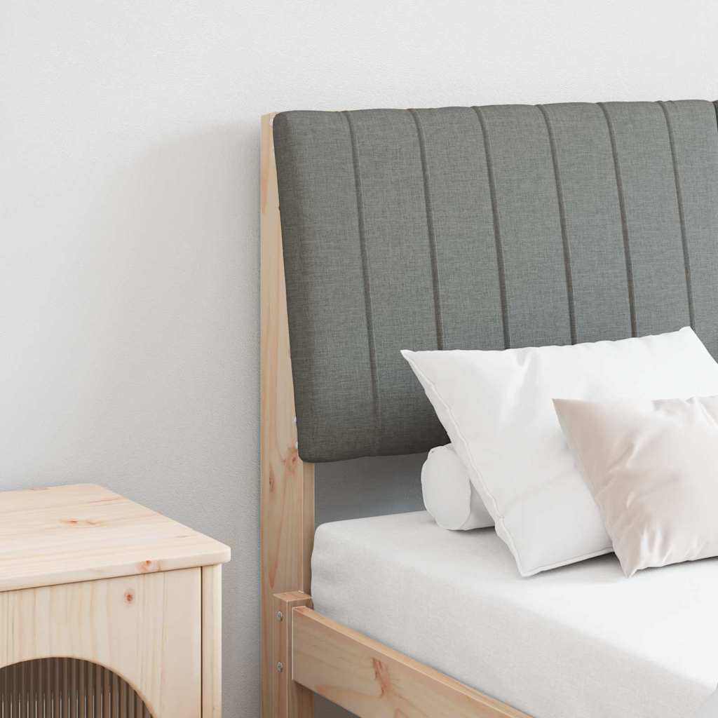 Gestoffeerd hoofdbord Donkergrijs 135 cm Massief grenenhout is nu te koop bij PeponiXL, paradijselijk wonen!