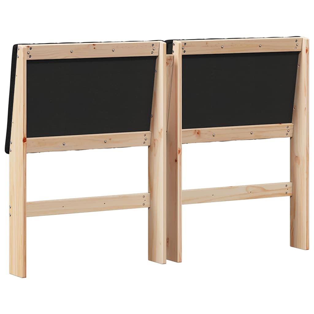 Gestoffeerd hoofdbord Zwart 135 cm Massief grenenhout is nu te koop bij PeponiXL, paradijselijk wonen!