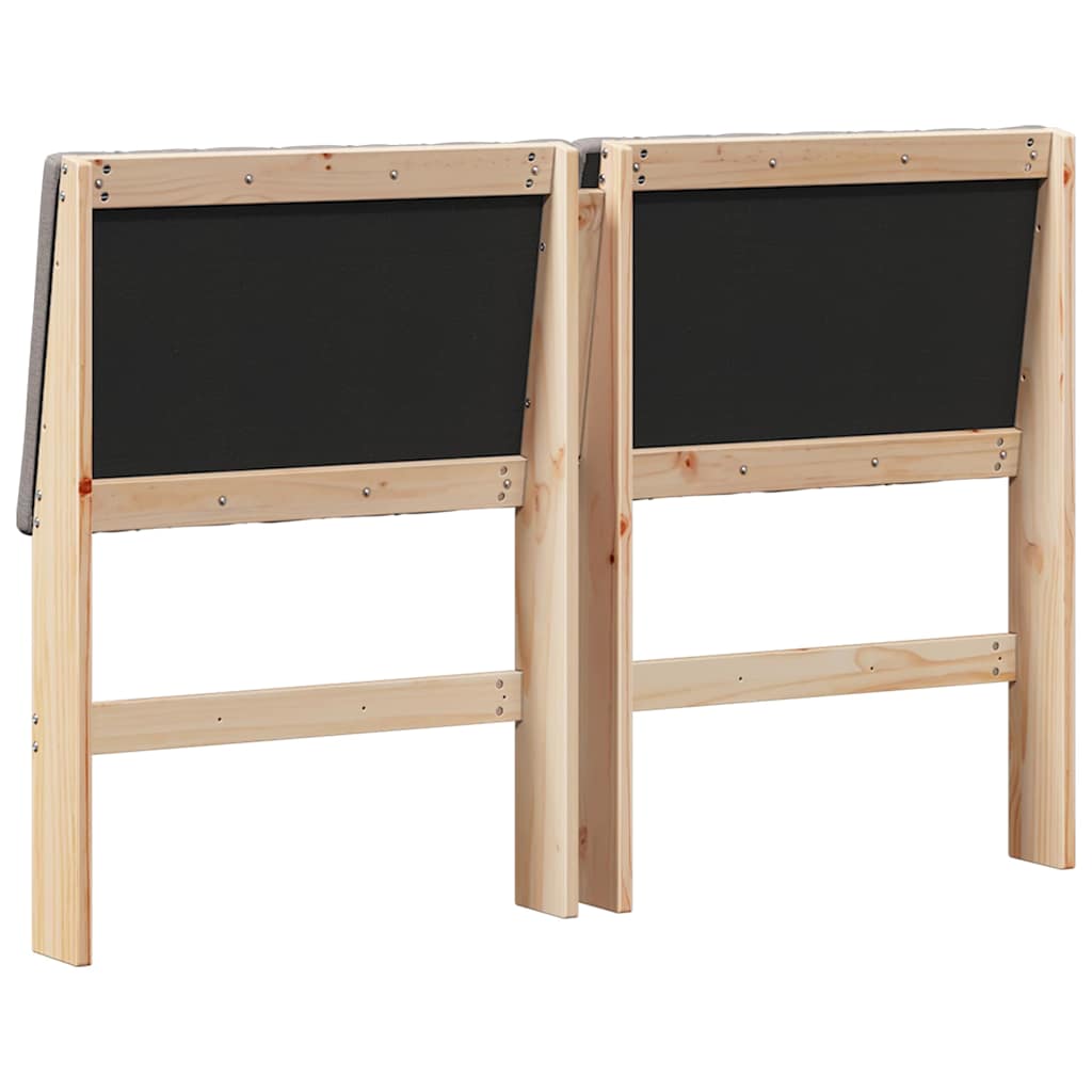 Gestoffeerd hoofdbord Taupe 135 cm Massief grenenhout is nu te koop bij PeponiXL, paradijselijk wonen!