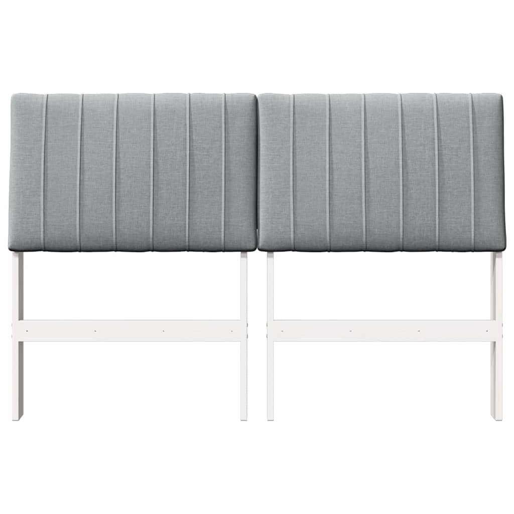 Gestoffeerd hoofdbord Lichtgrijs 135 cm Massief grenenhout is nu te koop bij PeponiXL, paradijselijk wonen!