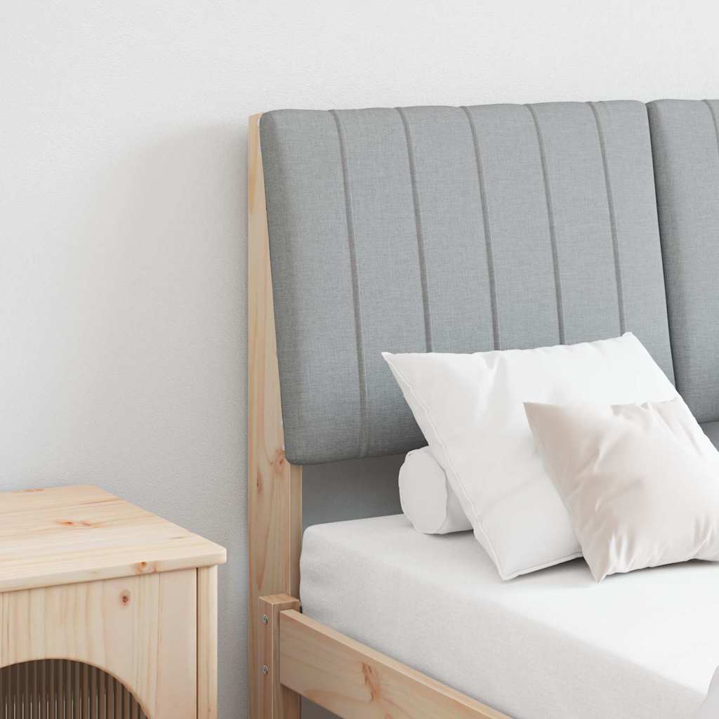 Gestoffeerd hoofdbord Lichtgrijs 120 cm Massief grenenhout is nu te koop bij PeponiXL, paradijselijk wonen!