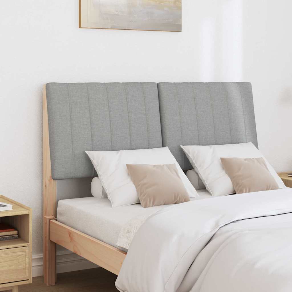 Gestoffeerd hoofdbord Lichtgrijs 120 cm Massief grenenhout is nu te koop bij PeponiXL, paradijselijk wonen!