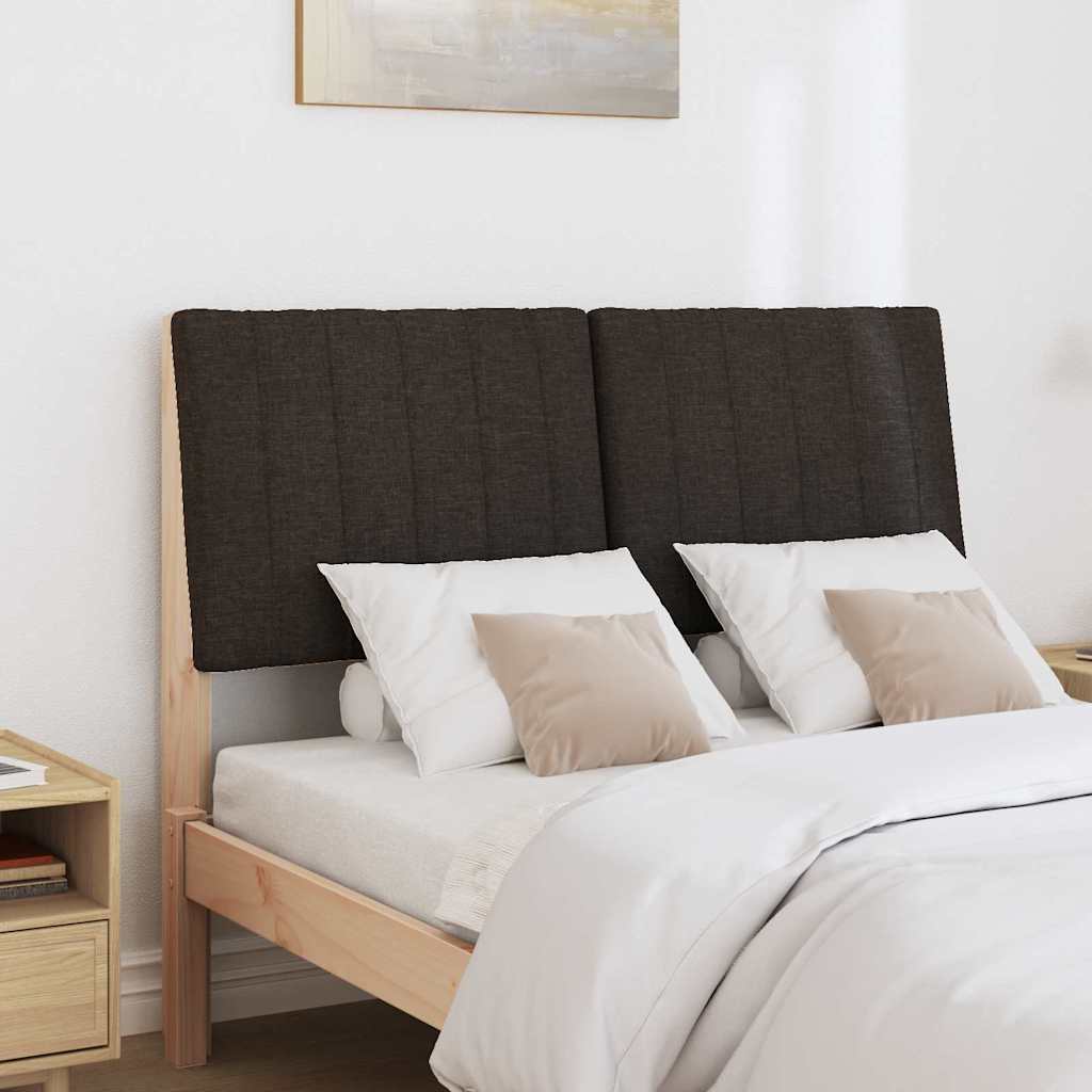 Gestoffeerd hoofdbord Zwart 120 cm Massief grenenhout is nu te koop bij PeponiXL, paradijselijk wonen!