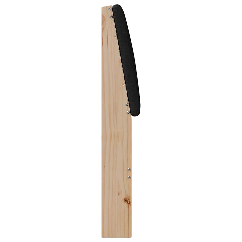 Gestoffeerd hoofdbord Zwart 120 cm Massief grenenhout is nu te koop bij PeponiXL, paradijselijk wonen!