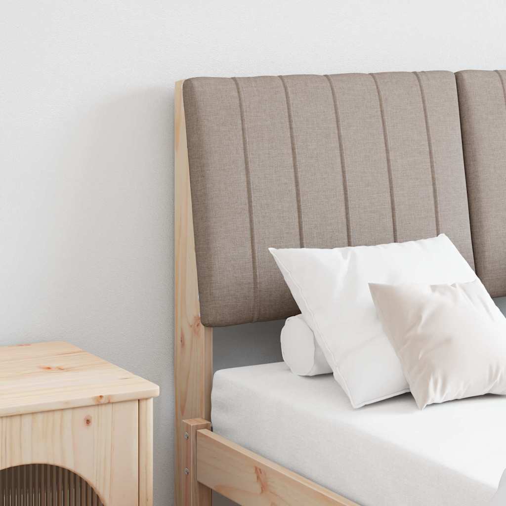 Gestoffeerd hoofdbord Taupe 120 cm Massief grenenhout is nu te koop bij PeponiXL, paradijselijk wonen!