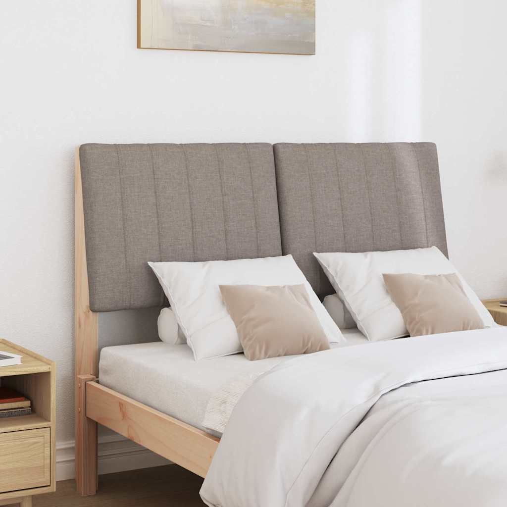 Gestoffeerd hoofdbord Taupe 120 cm Massief grenenhout is nu te koop bij PeponiXL, paradijselijk wonen!