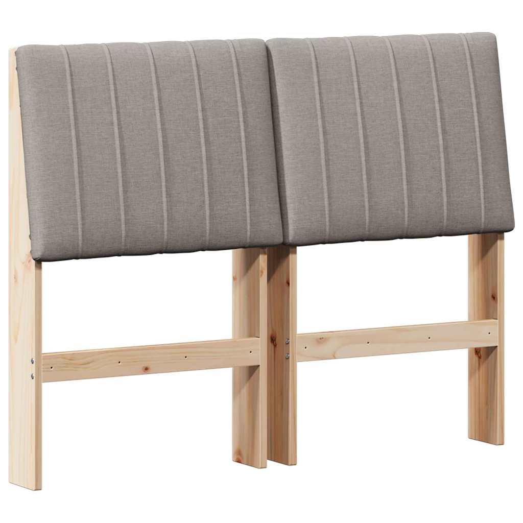 Gestoffeerd hoofdbord Taupe 120 cm Massief grenenhout is nu te koop bij PeponiXL, paradijselijk wonen!