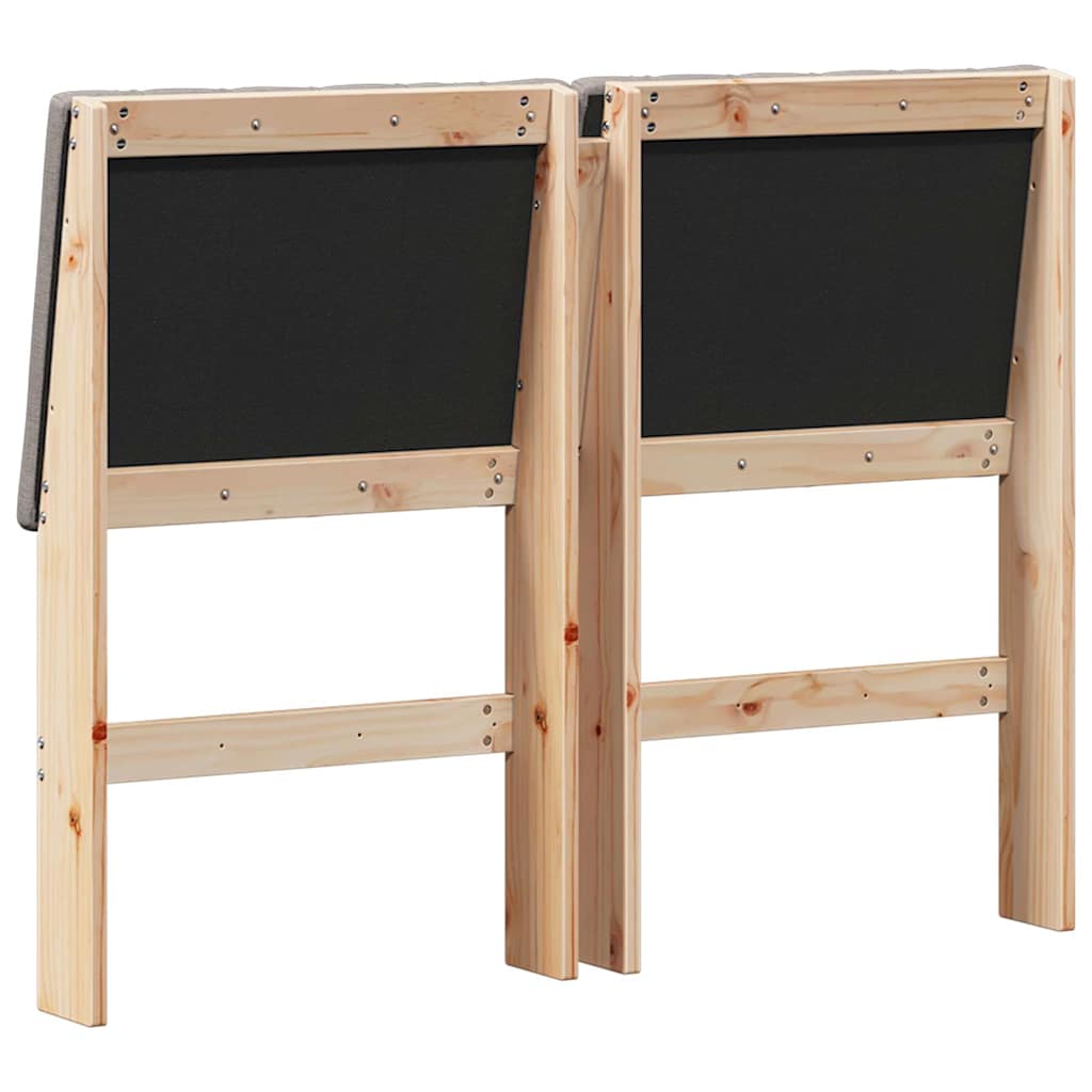 Gestoffeerd hoofdbord Taupe 120 cm Massief grenenhout is nu te koop bij PeponiXL, paradijselijk wonen!