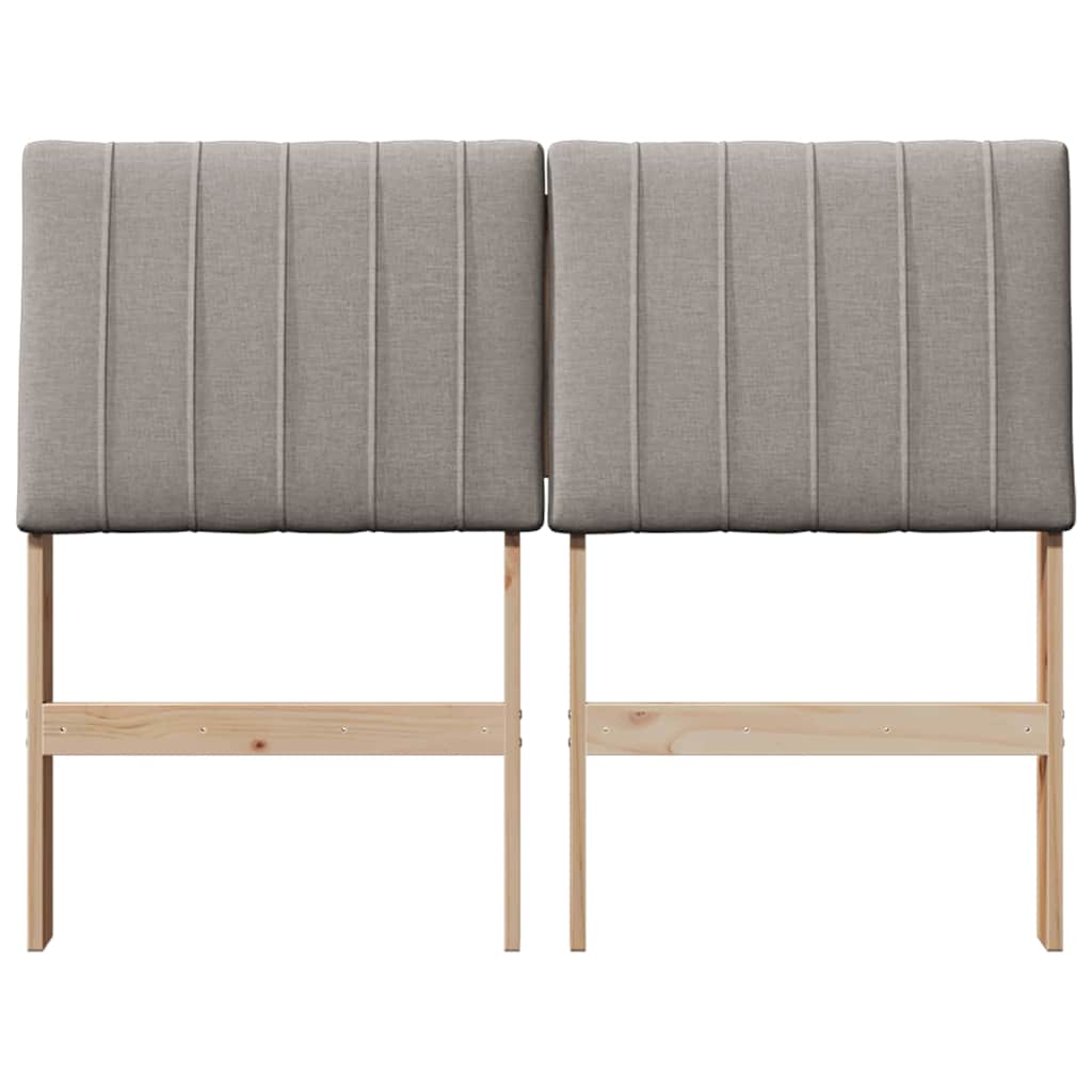 Gestoffeerd hoofdbord Taupe 120 cm Massief grenenhout is nu te koop bij PeponiXL, paradijselijk wonen!