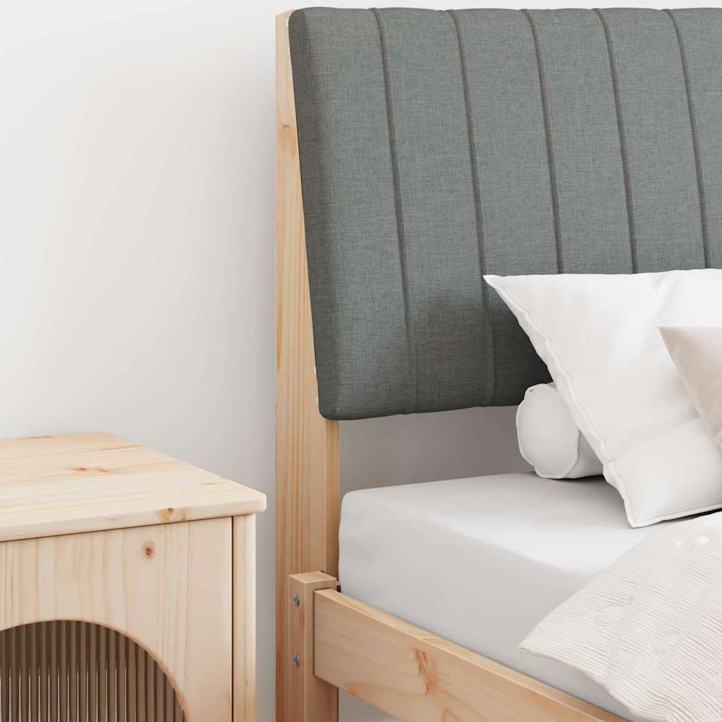Gestoffeerd hoofdbord Donkergrijs 100 cm Massief grenenhout is nu te koop bij PeponiXL, paradijselijk wonen!