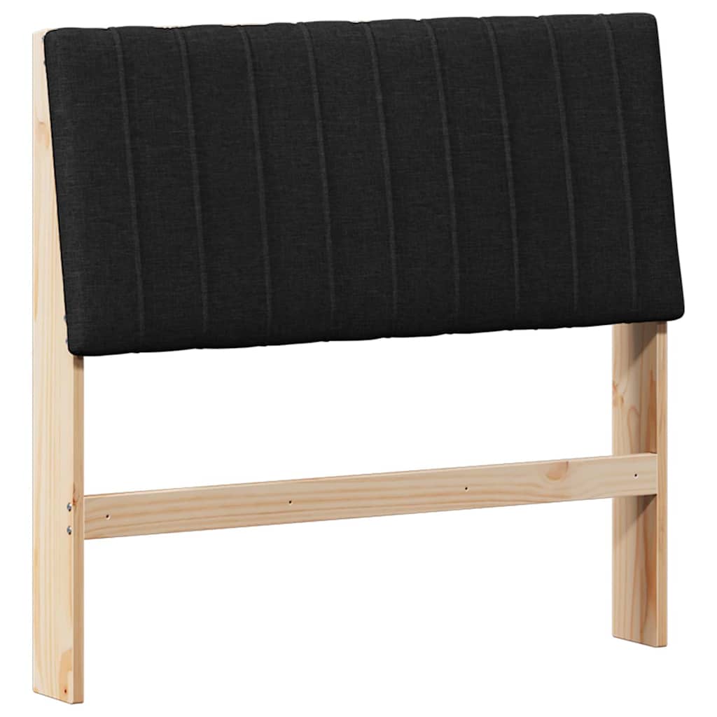 Gestoffeerd hoofdbord Zwart 100 cm Massief grenenhout is nu te koop bij PeponiXL, paradijselijk wonen!