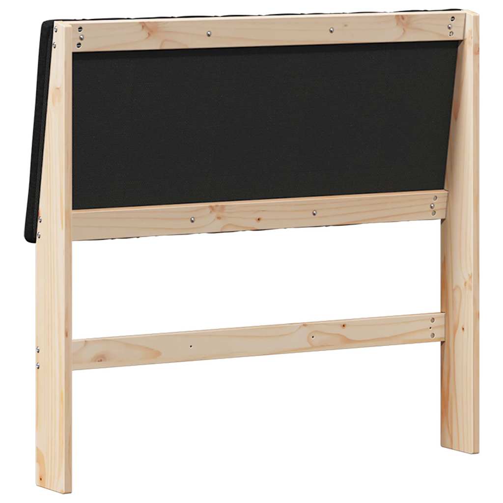 Gestoffeerd hoofdbord Zwart 100 cm Massief grenenhout is nu te koop bij PeponiXL, paradijselijk wonen!