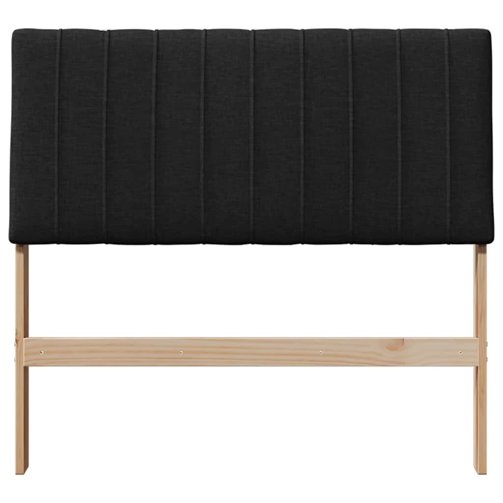 Gestoffeerd hoofdbord Zwart 100 cm Massief grenenhout is nu te koop bij PeponiXL, paradijselijk wonen!