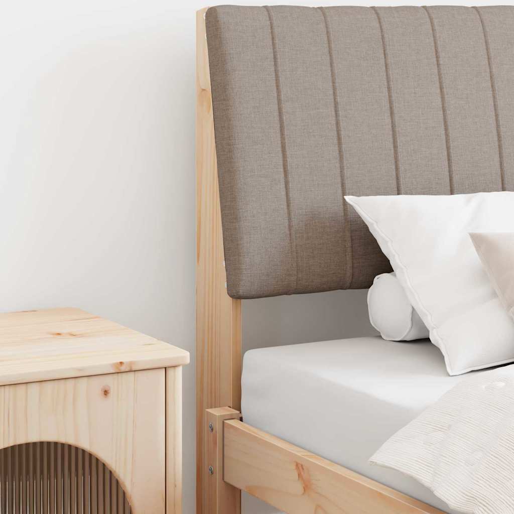 Gestoffeerd hoofdbord Taupe 100 cm Massief grenenhout is nu te koop bij PeponiXL, paradijselijk wonen!
