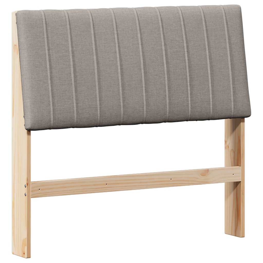 Gestoffeerd hoofdbord Taupe 100 cm Massief grenenhout is nu te koop bij PeponiXL, paradijselijk wonen!