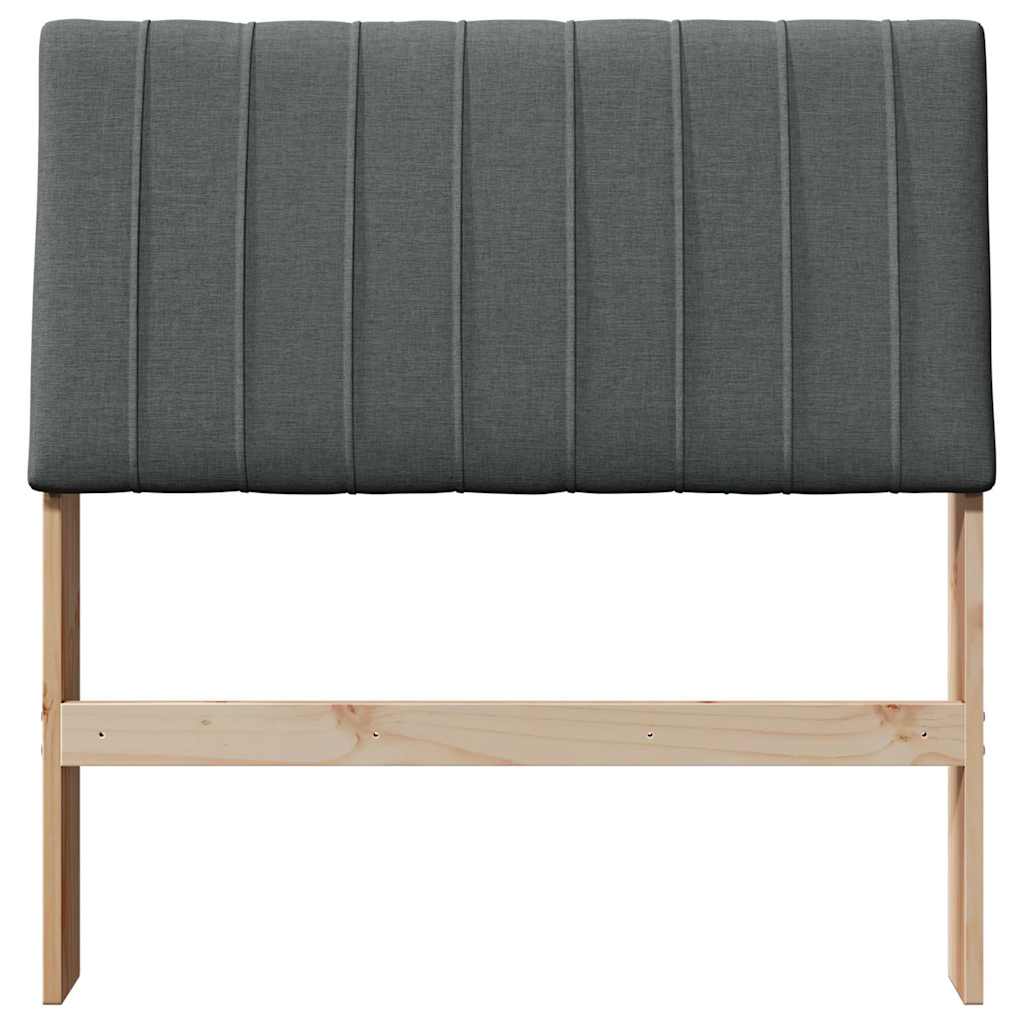Gestoffeerd hoofdbord Donkergrijs 90 cm Massief grenenhout is nu te koop bij PeponiXL, paradijselijk wonen!