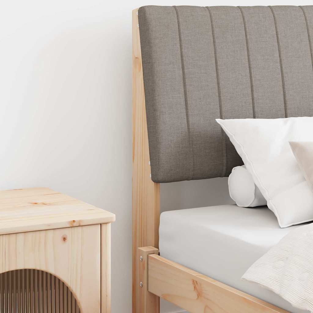 Gestoffeerd hoofdbord Taupe 90 cm Massief grenenhout is nu te koop bij PeponiXL, paradijselijk wonen!